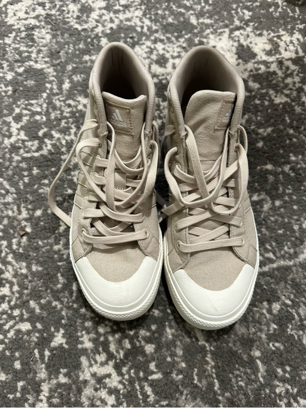 adidas Neutral Beige Low-Top Canvas Sneakers